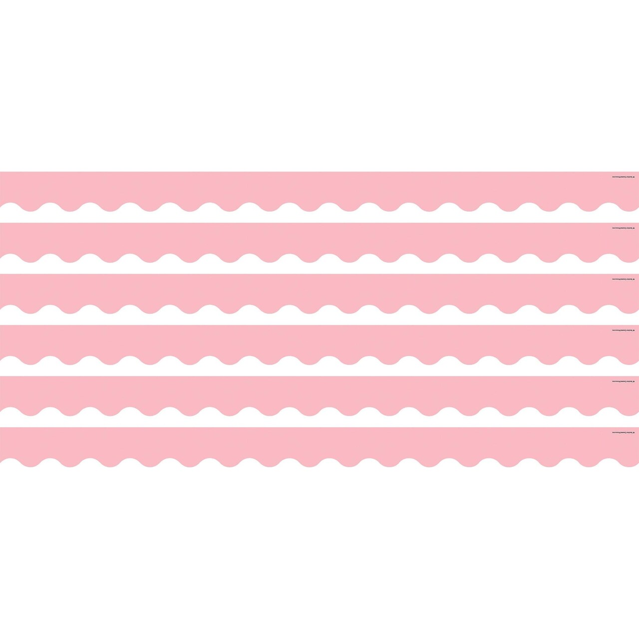 Pastel Pink Scalloped Border Trim, 35 Feet Per Pack, 6 Packs